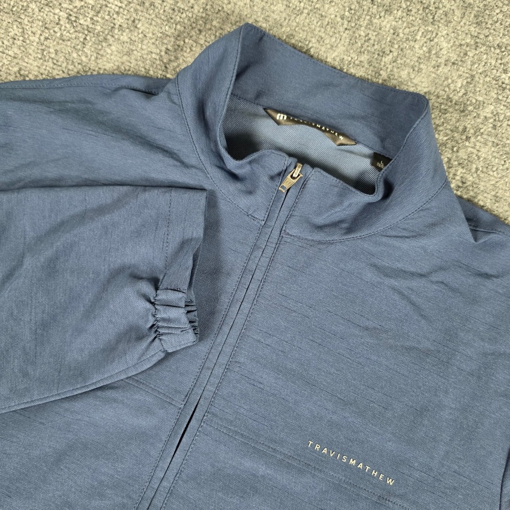 Travis Mathew Valley View Full Zip Golf Full Zip Jacket Mens L Blue 1MAA181